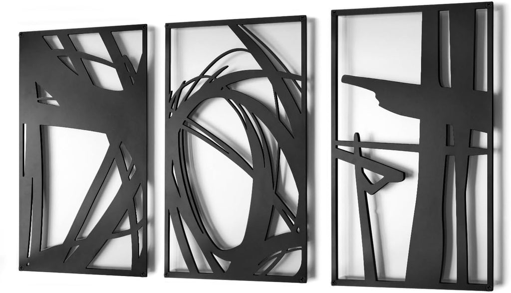 Minimalist Abstract Metal Wall Sculpture Decor