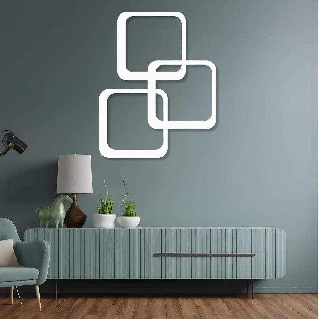 Mid‑Century Geometric Metal Wall Art Decor
