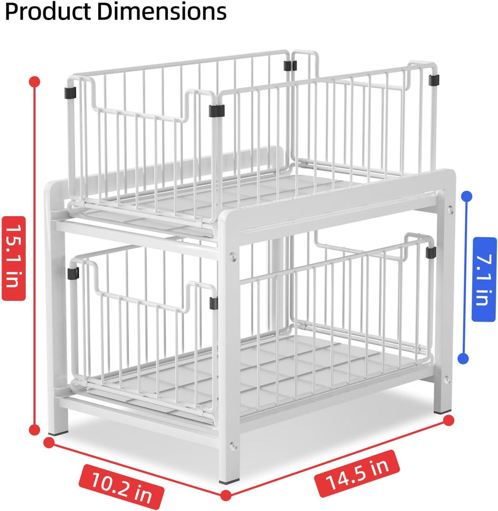 Two‑Tier Slide‑Out Under‑Sink Organizer