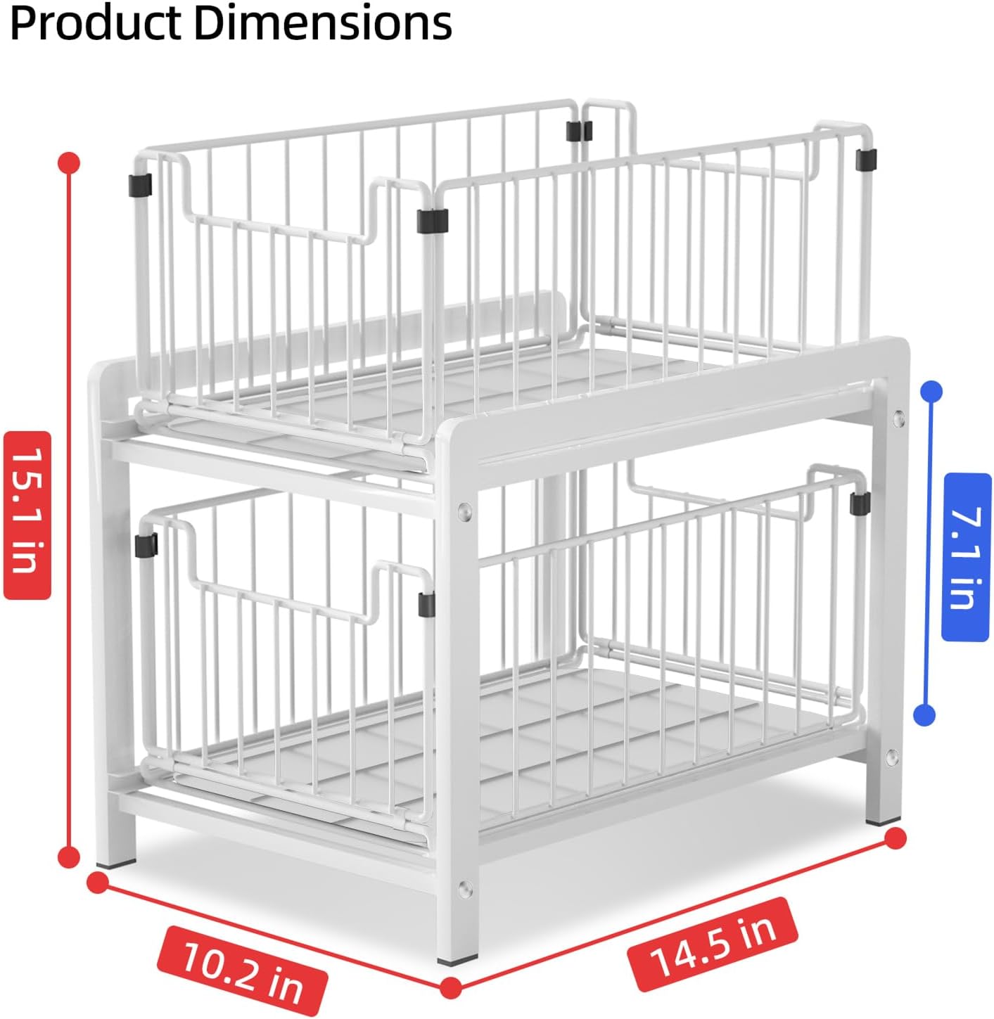 Two‑Tier Slide‑Out Under‑Sink Organizer