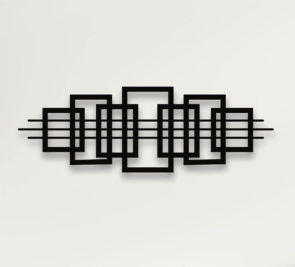 Abstract Geometric Metal Wall Art Decor