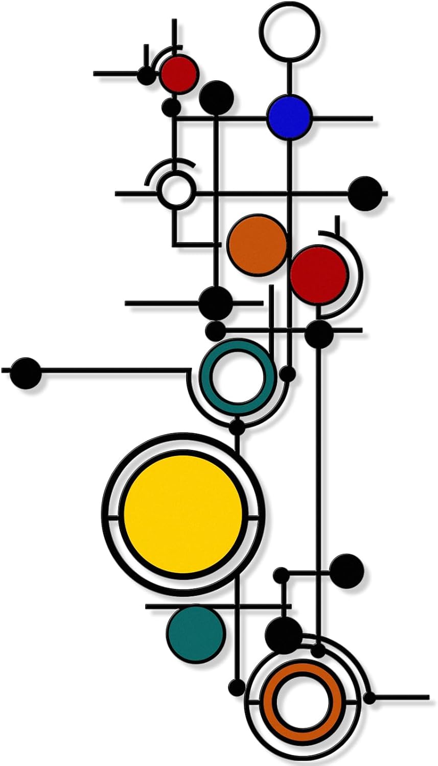 Modern Geometric Metal Wall Art Decor