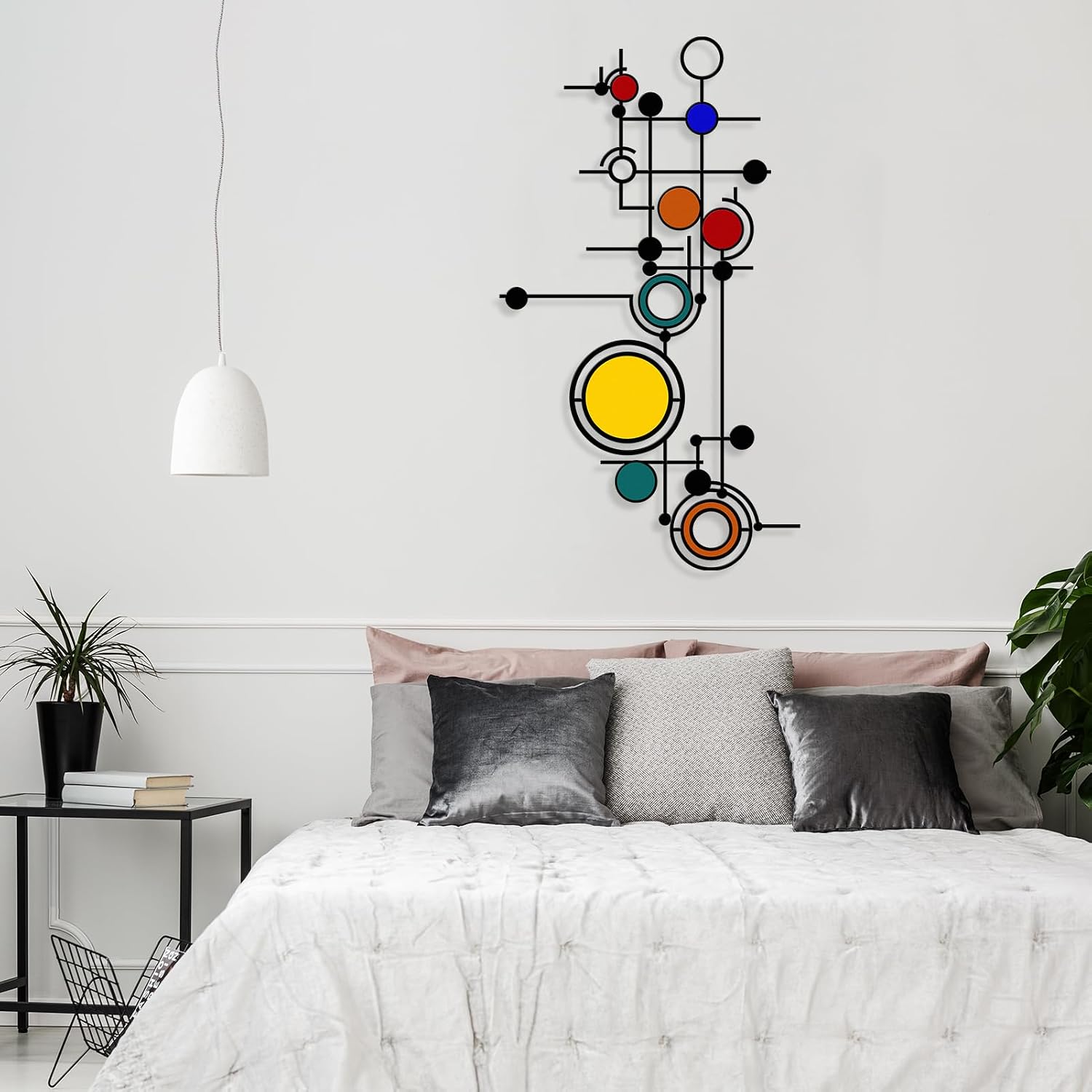 Modern Geometric Metal Wall Art Decor