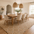 Geometric Hand‑Woven Jute Area Rug
