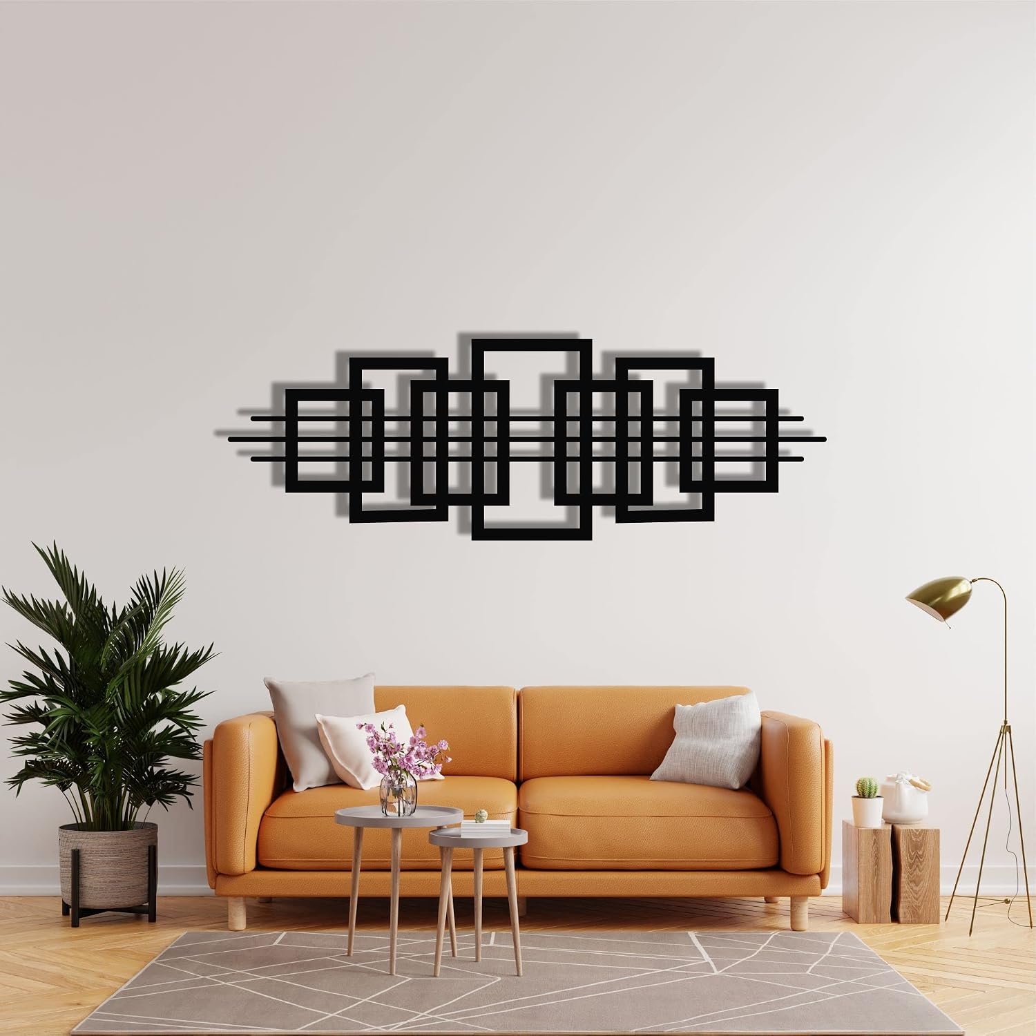 Abstract Geometric Metal Wall Art Decor