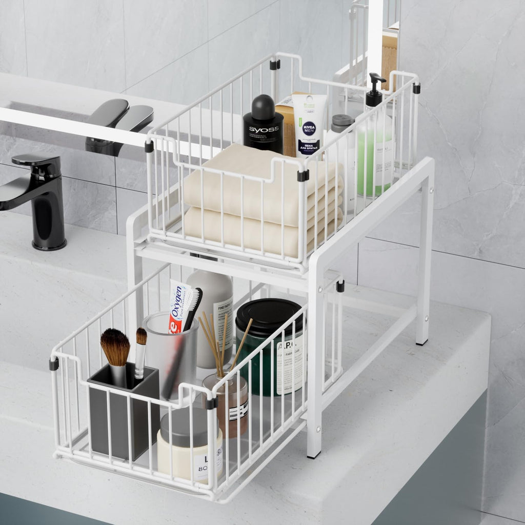 Two‑Tier Slide‑Out Under‑Sink Organizer