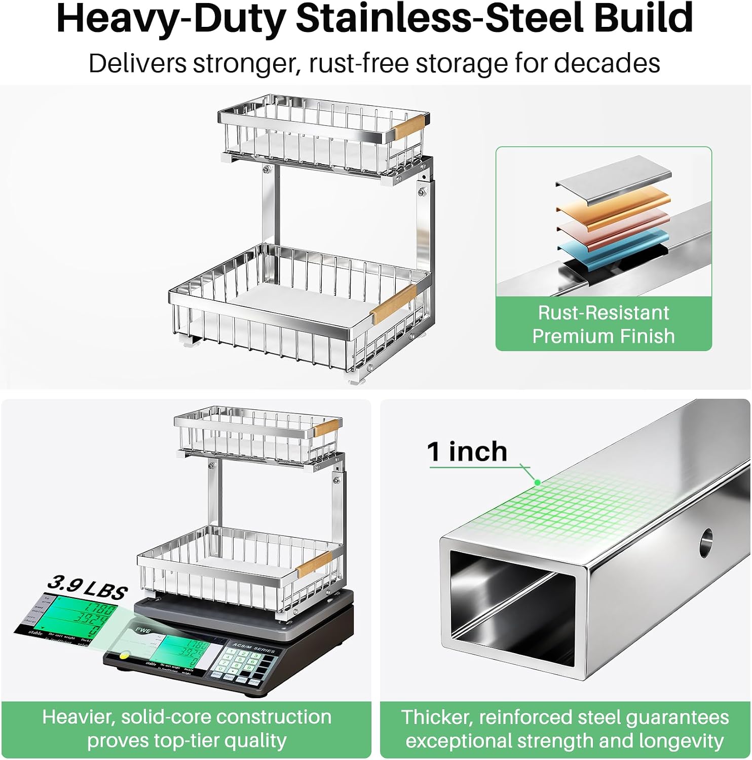 Two‑Tier Slide‑Out Under‑Sink Organizer