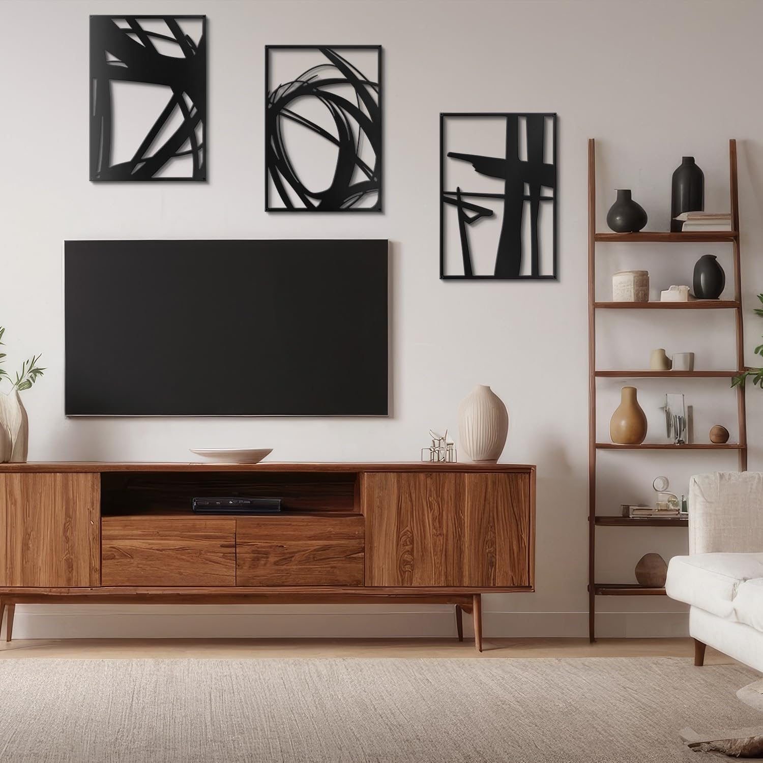 Minimalist Abstract Metal Wall Sculpture Decor