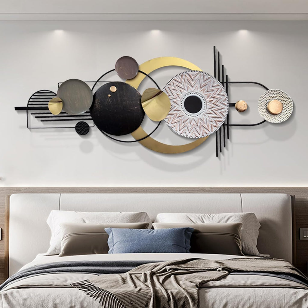 Large Modern Geometric Metal Wall Decor