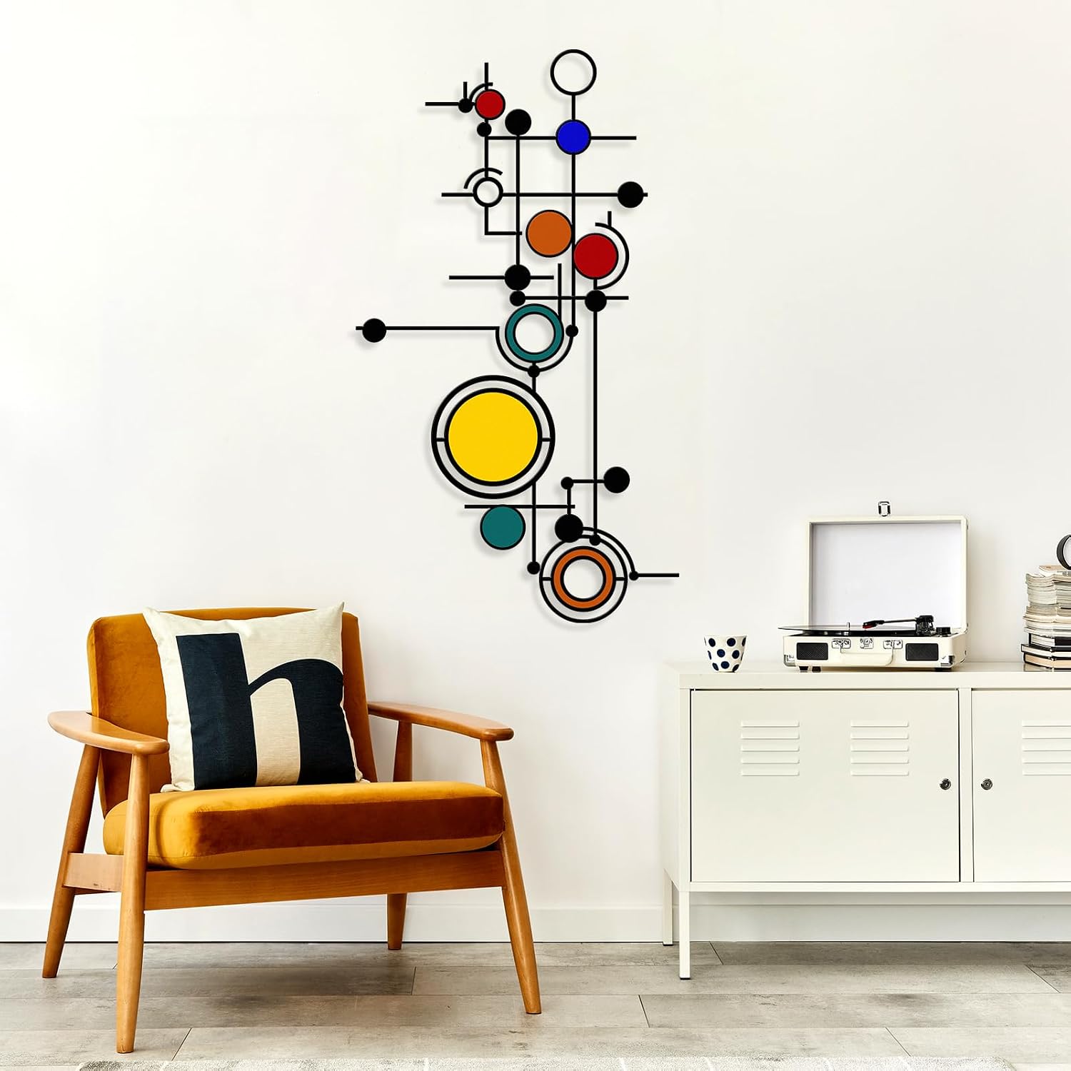 Modern Geometric Metal Wall Art Decor