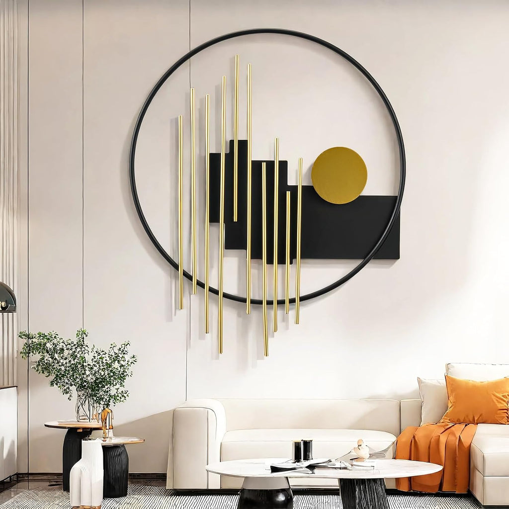 Luxury 3D Geometric Metal Wall Art Decor