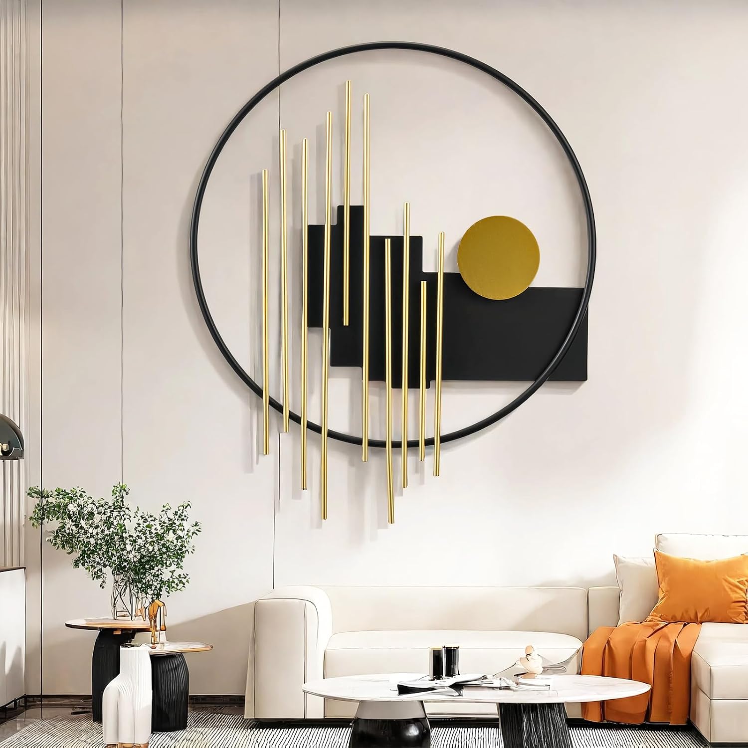 Luxury 3D Geometric Metal Wall Art Decor