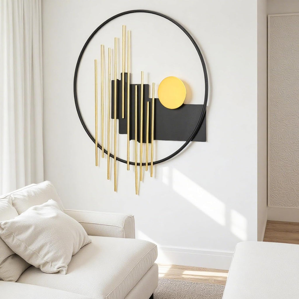 Luxury 3D Geometric Metal Wall Art Decor
