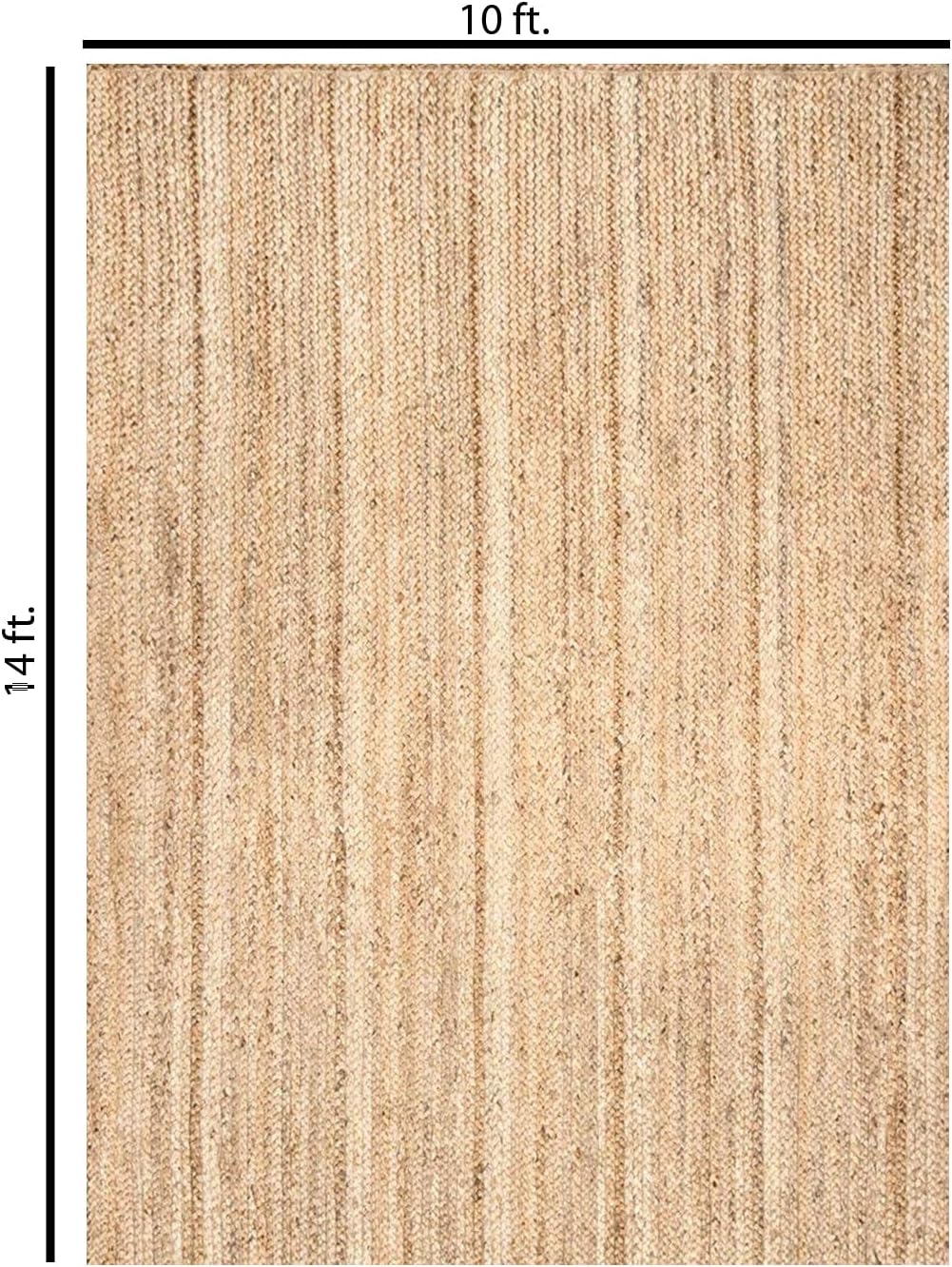 Braided Boho Natural Jute Area Rug