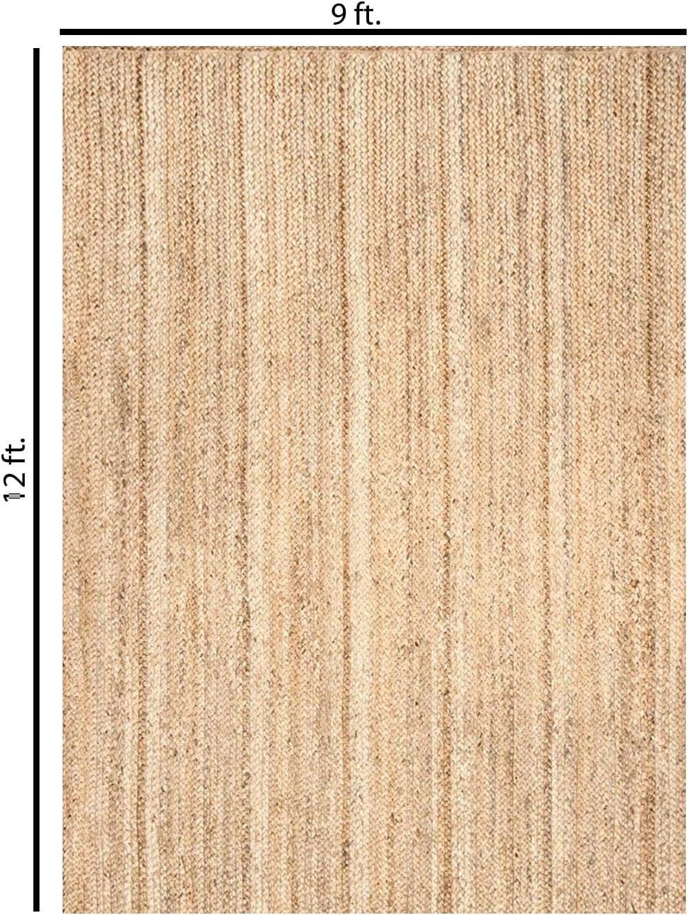 Hand‑Woven Farmhouse Jute Area Rug