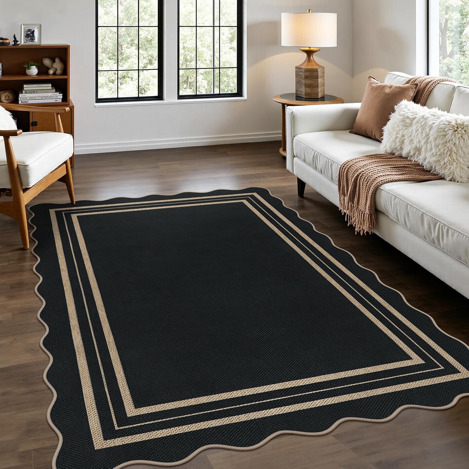 Modern Jute Farmhouse Area Rug