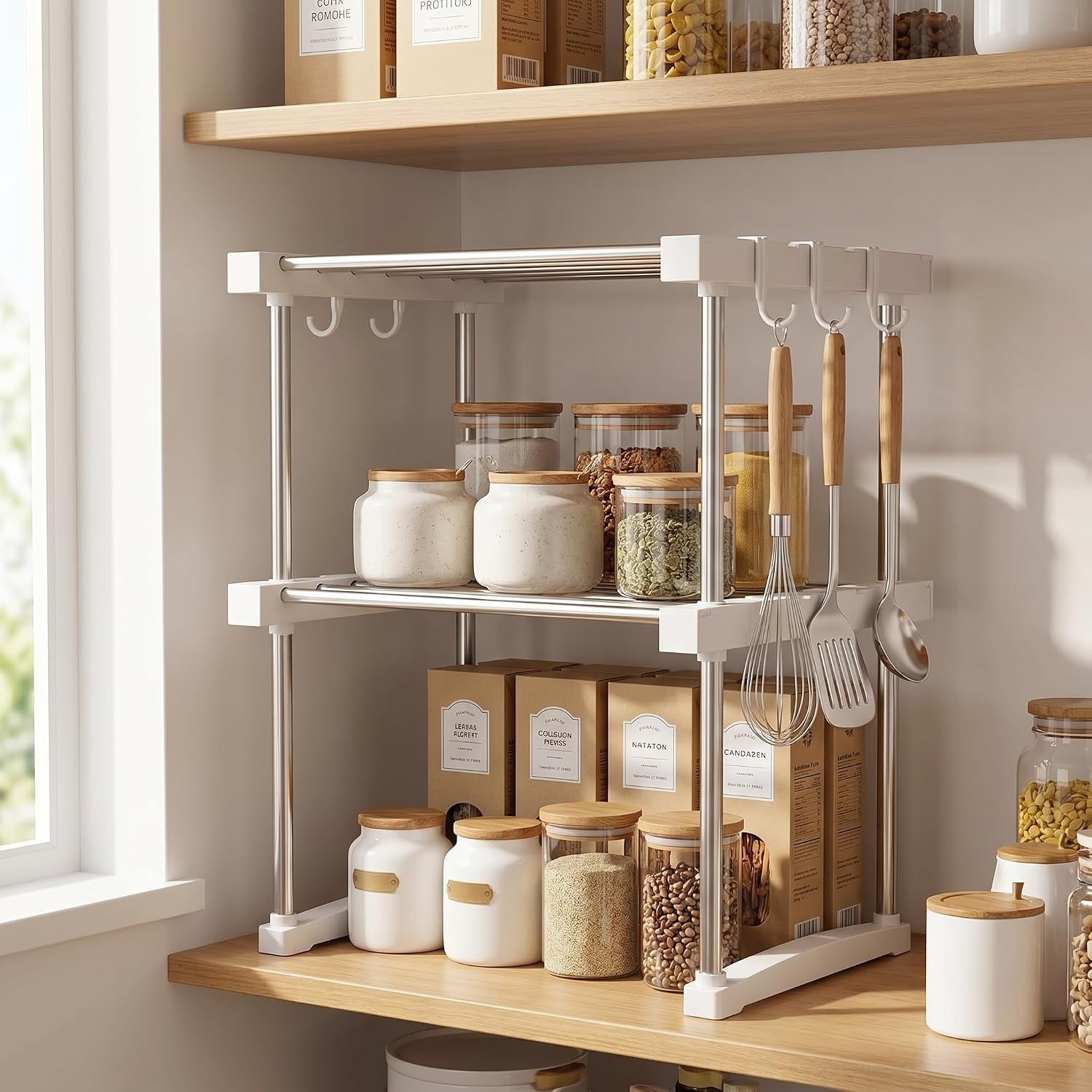 No‑Drill Expandable Under‑Sink Organizer