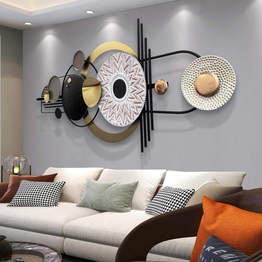 Large Modern Geometric Metal Wall Decor