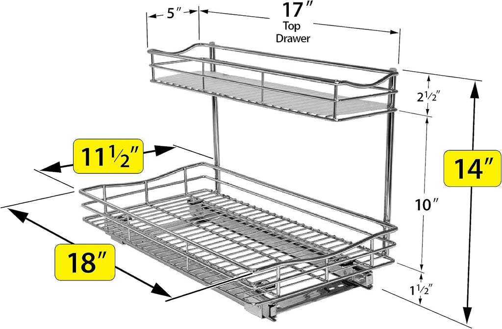 Sliding Under‑Sink Cabinet Storage Organizer