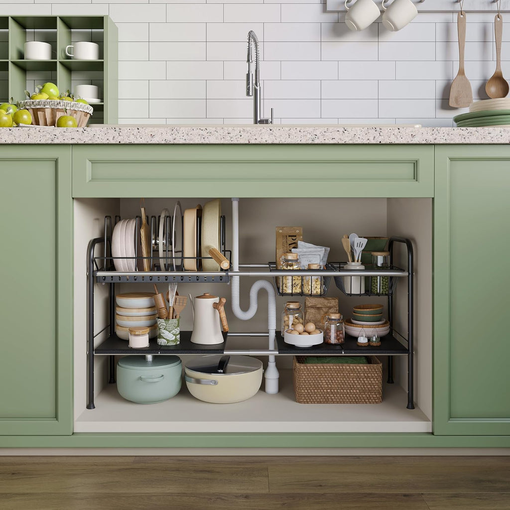 Expandable Under‑Sink Cabinet Storage Organizer
