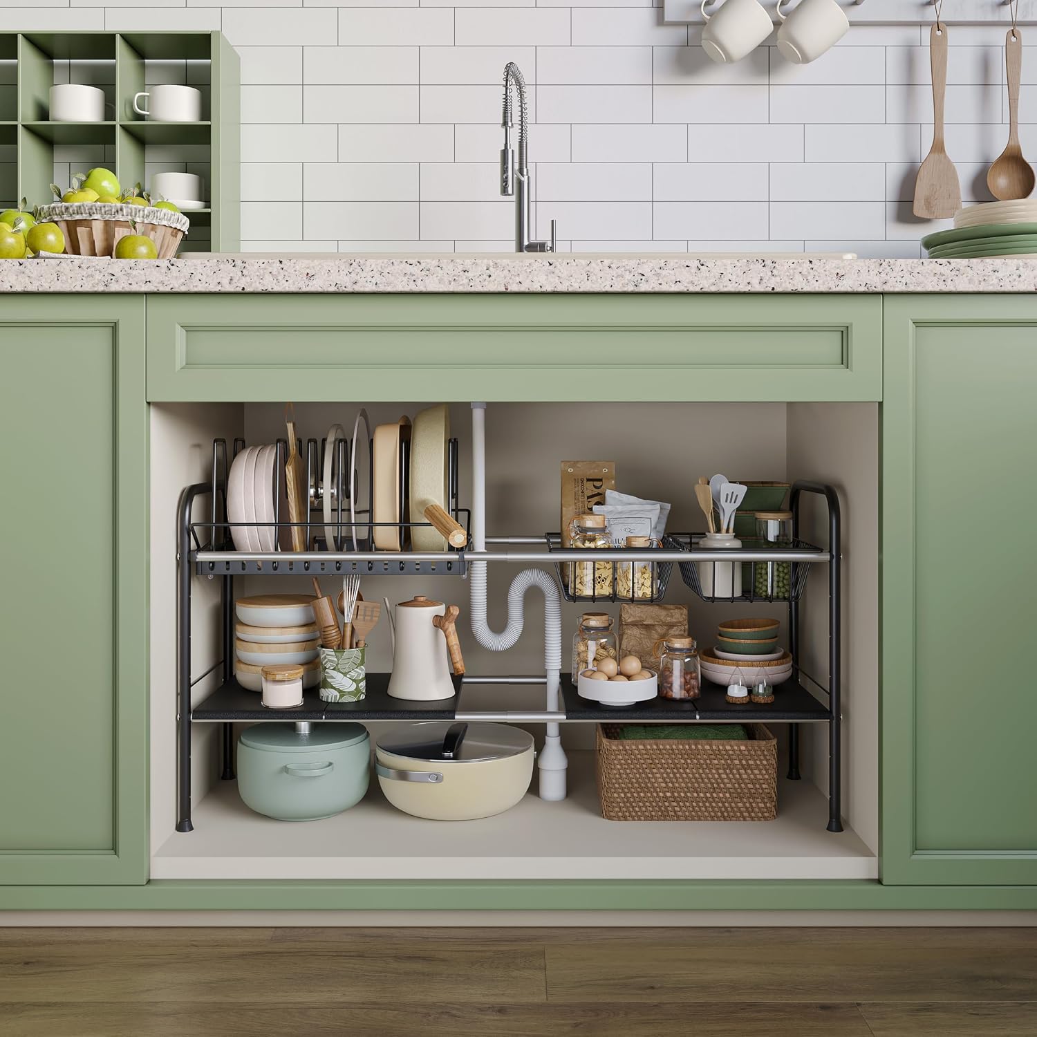 Expandable Under‑Sink Cabinet Storage Organizer