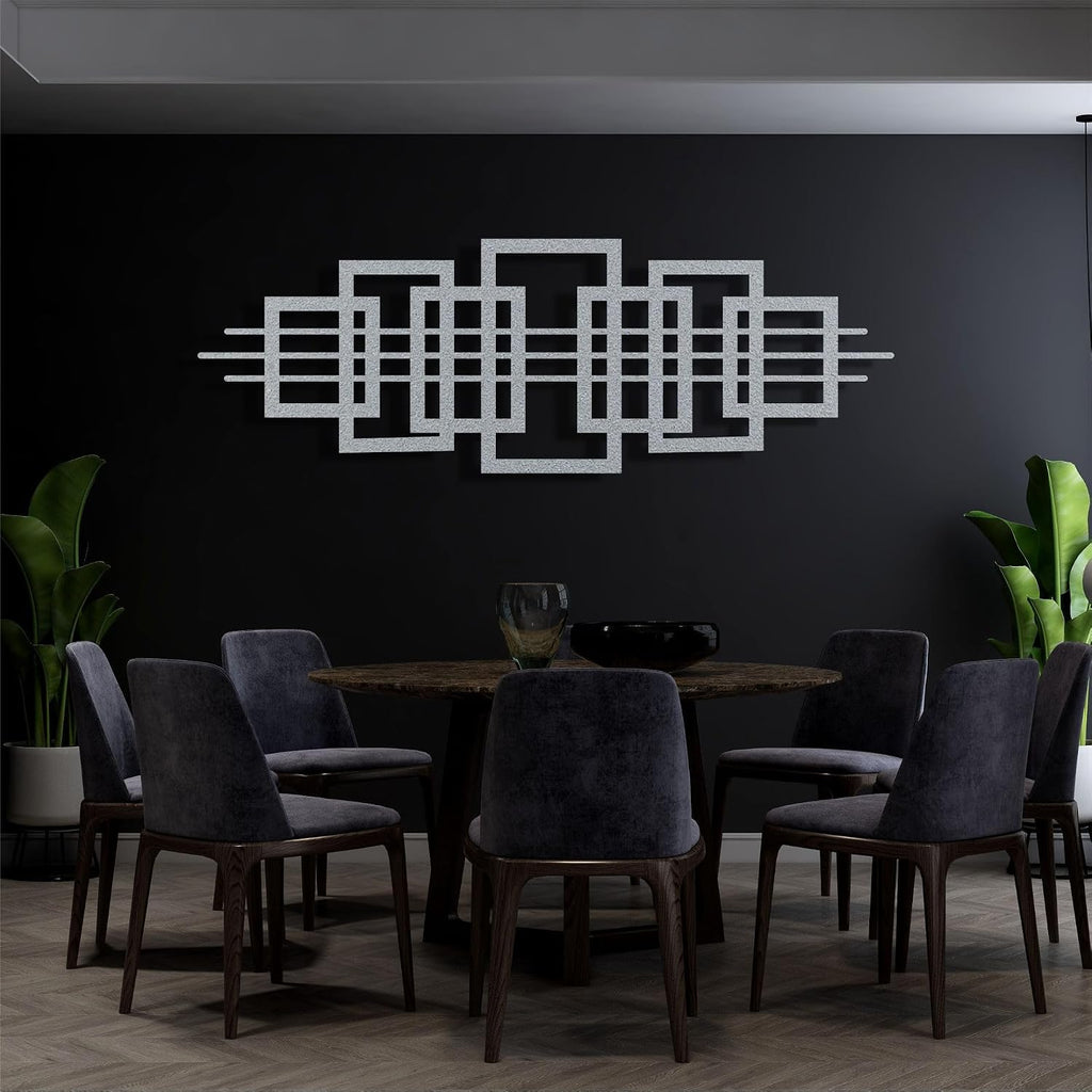 Abstract Geometric Metal Wall Art Decor