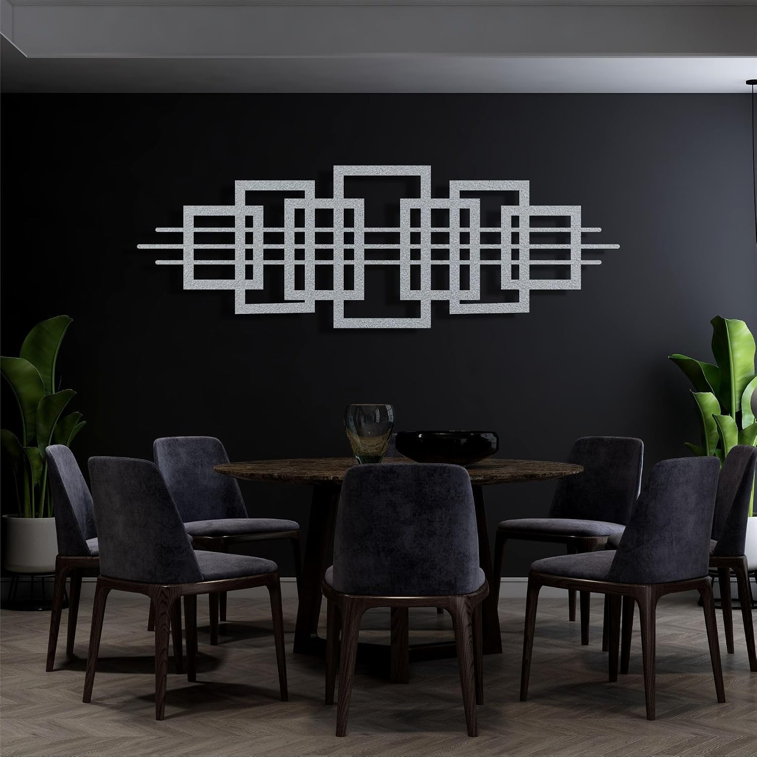Abstract Geometric Metal Wall Art Decor