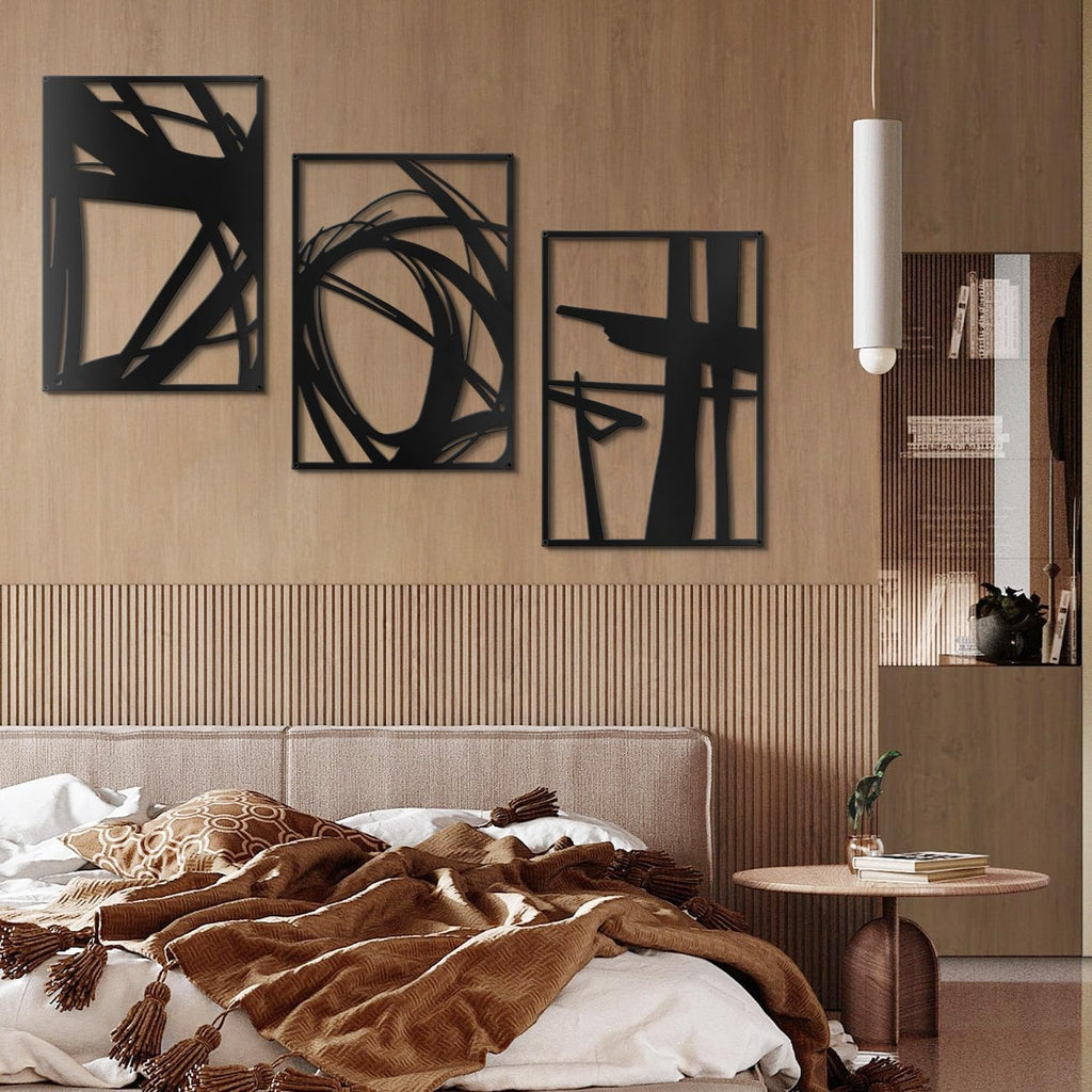 Minimalist Abstract Metal Wall Sculpture Decor