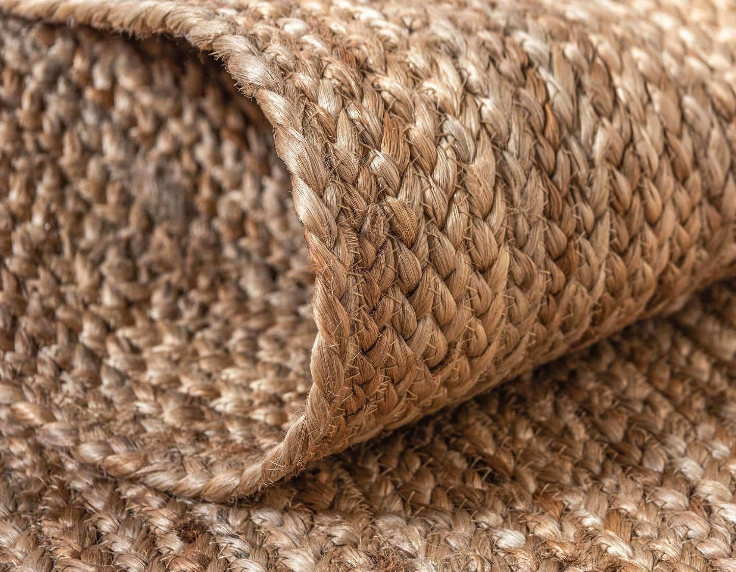 Hand‑Woven Farmhouse Jute Area Rug