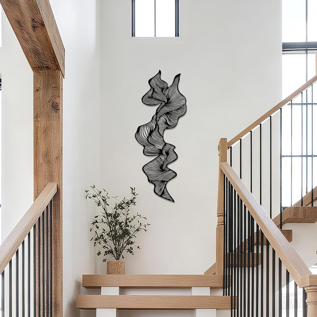 Modern Abstract Metal Wave Wall Decor