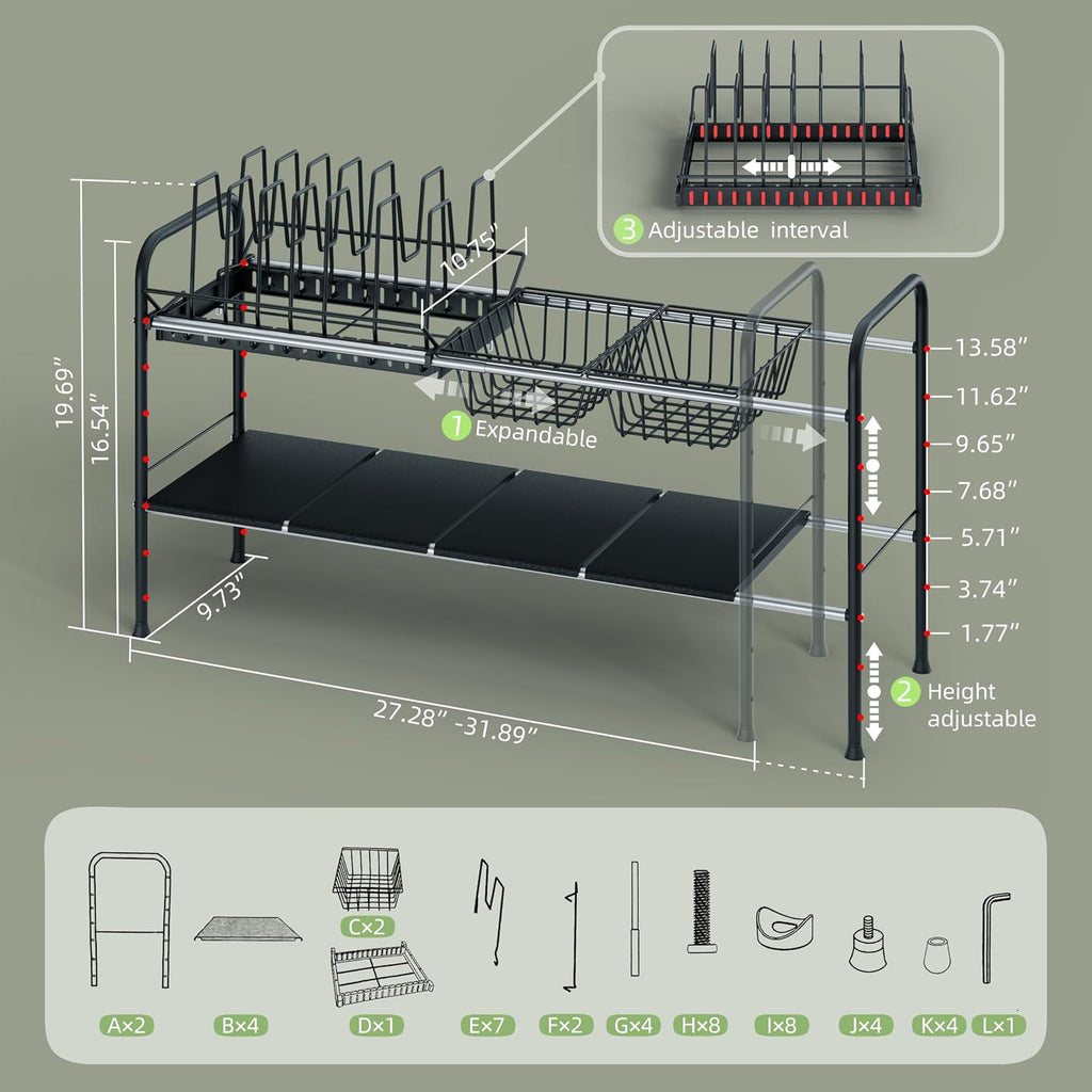 Expandable Under‑Sink Cabinet Storage Organizer