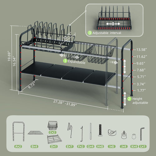 Expandable Under‑Sink Cabinet Storage Organizer
