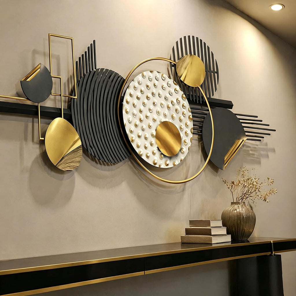 Large Modern Geometric Metal Wall Decor