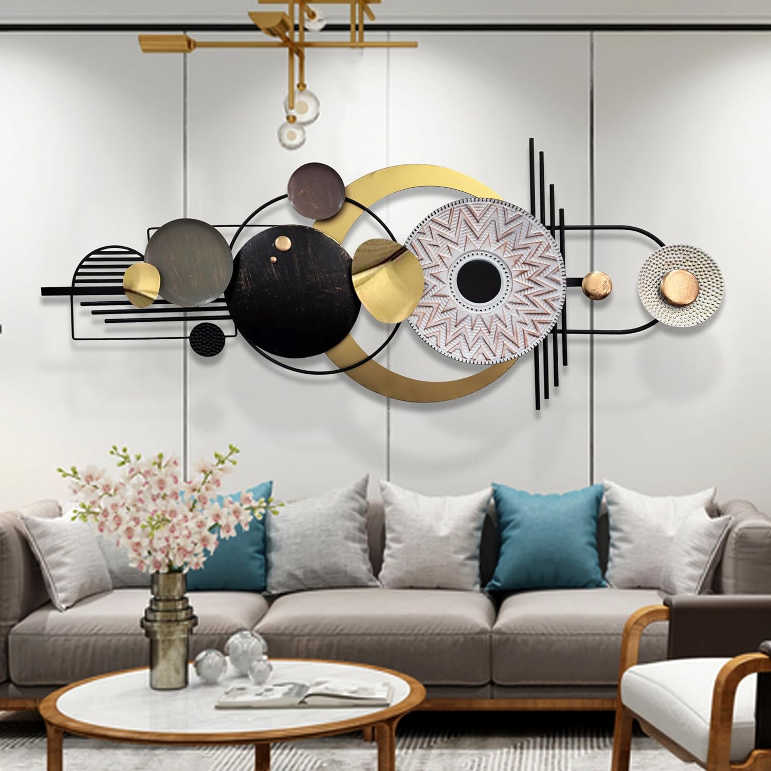 Large Modern Geometric Metal Wall Decor