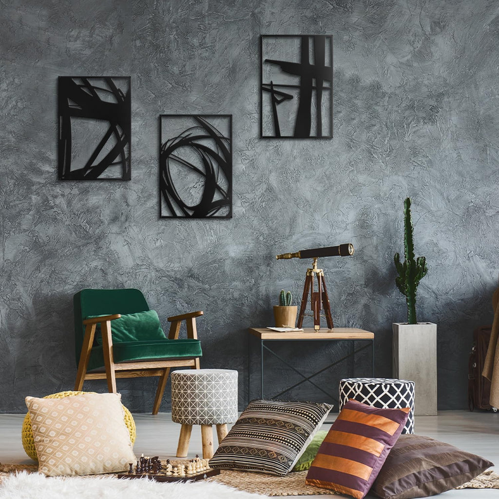 Minimalist Abstract Metal Wall Sculpture Decor