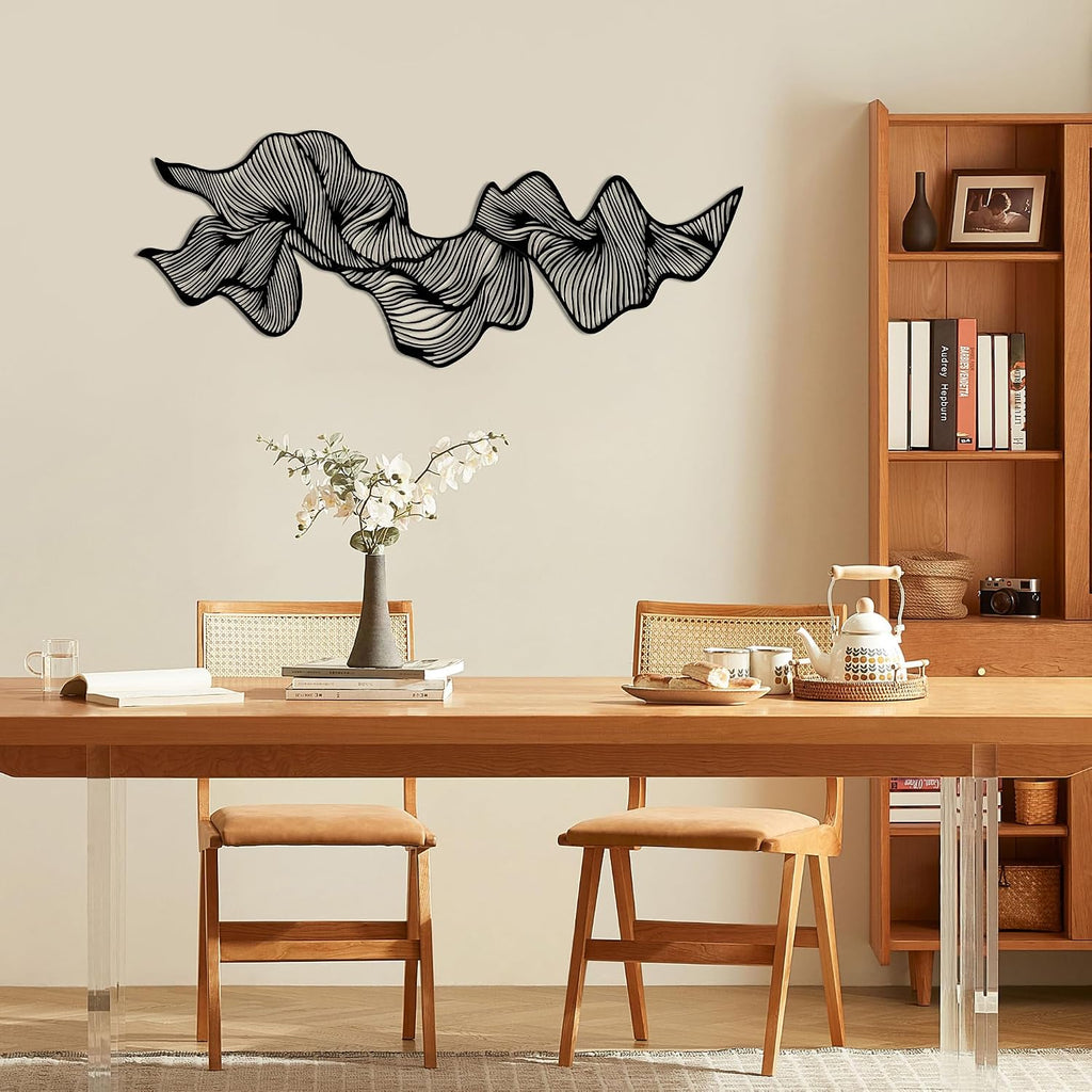 Modern Abstract Metal Wave Wall Decor