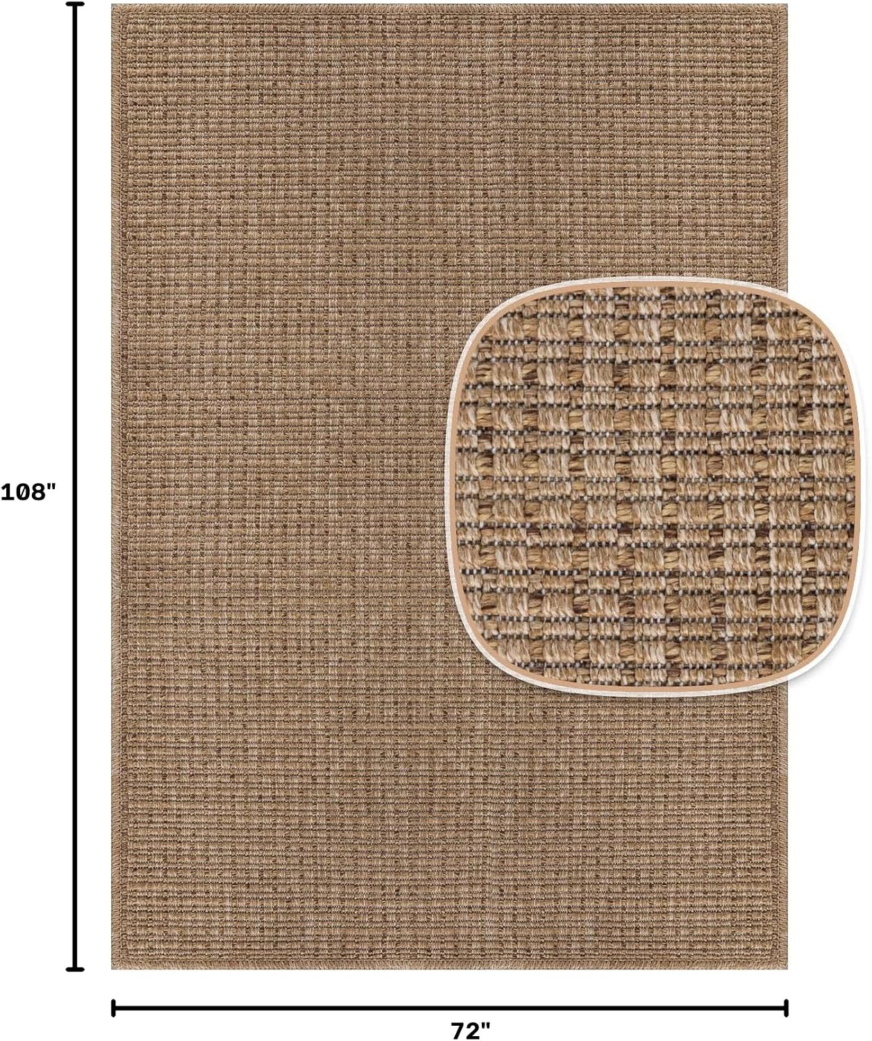 Natural Washable Jute Area Rug