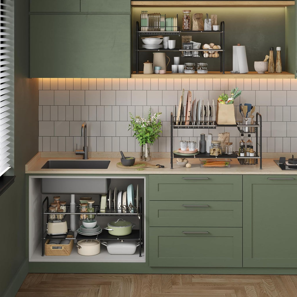 Expandable Under‑Sink Cabinet Storage Organizer