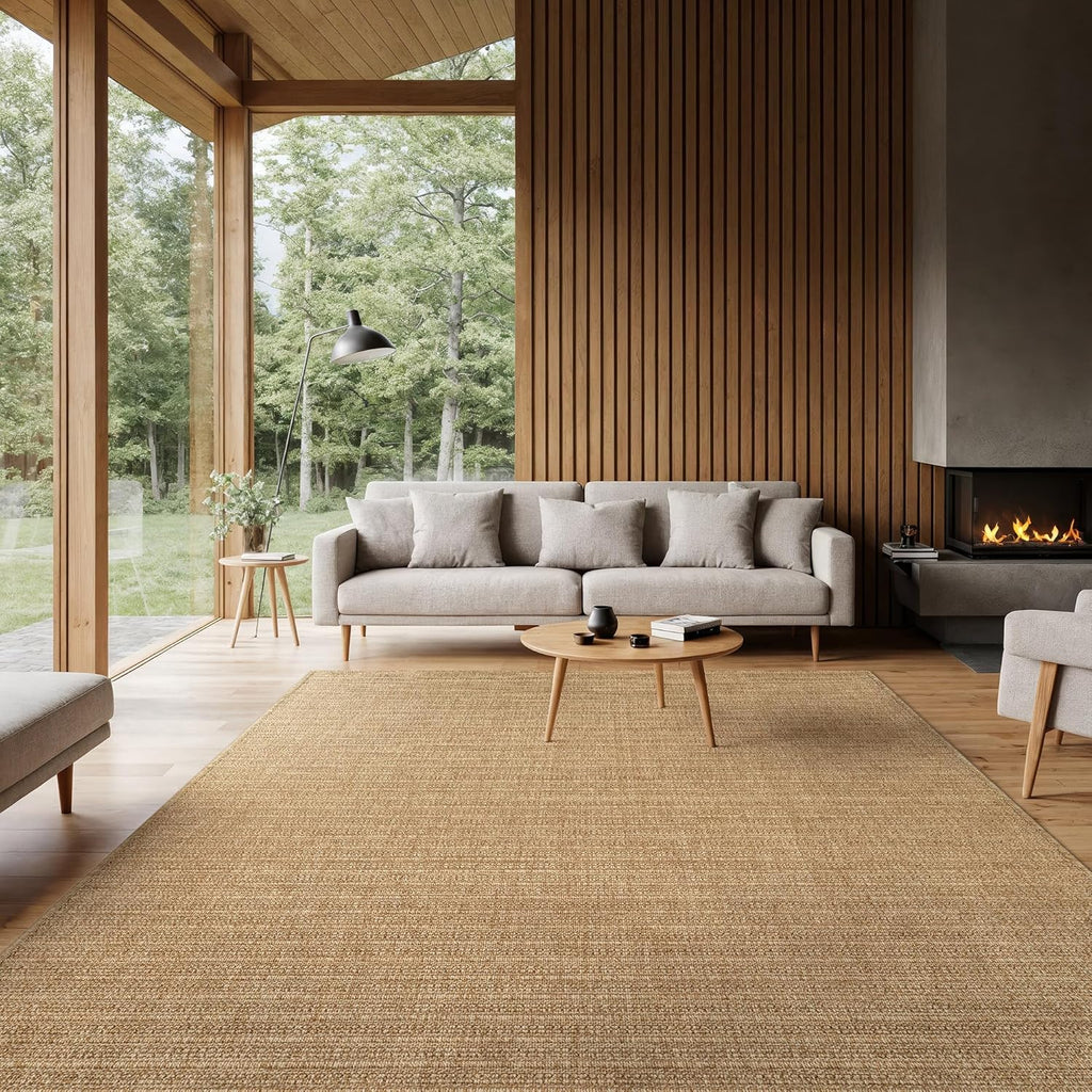 Boho Striped Jute Area Rug