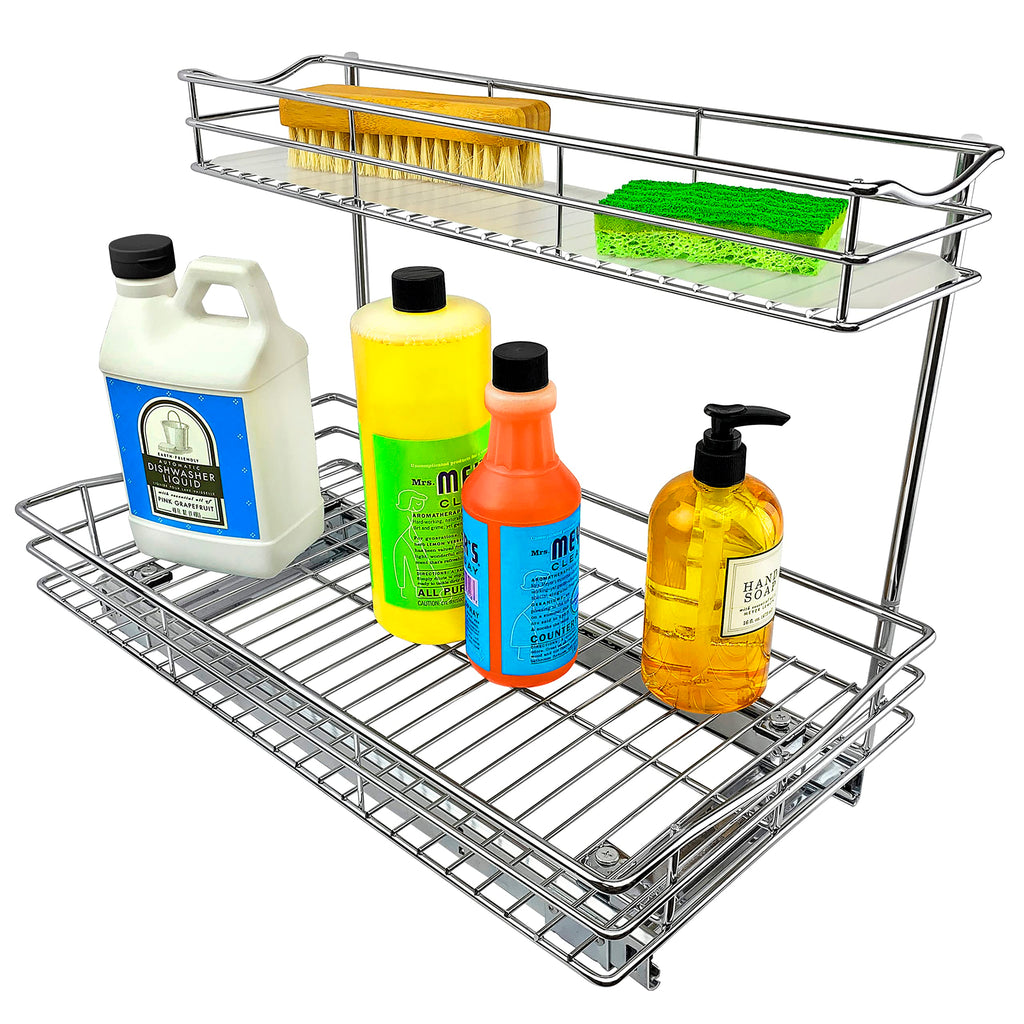 Sliding Under‑Sink Cabinet Storage Organizer