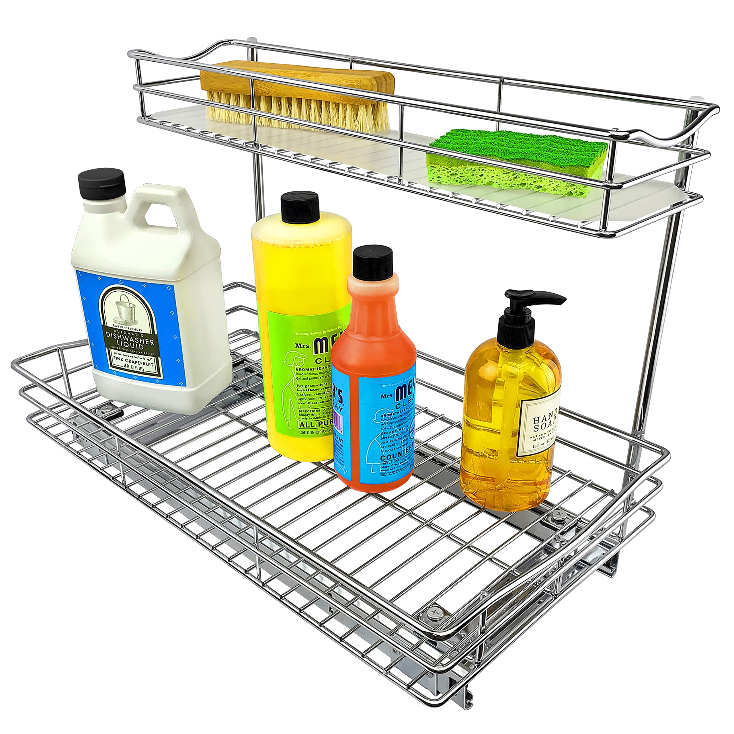 Sliding Under‑Sink Cabinet Storage Organizer