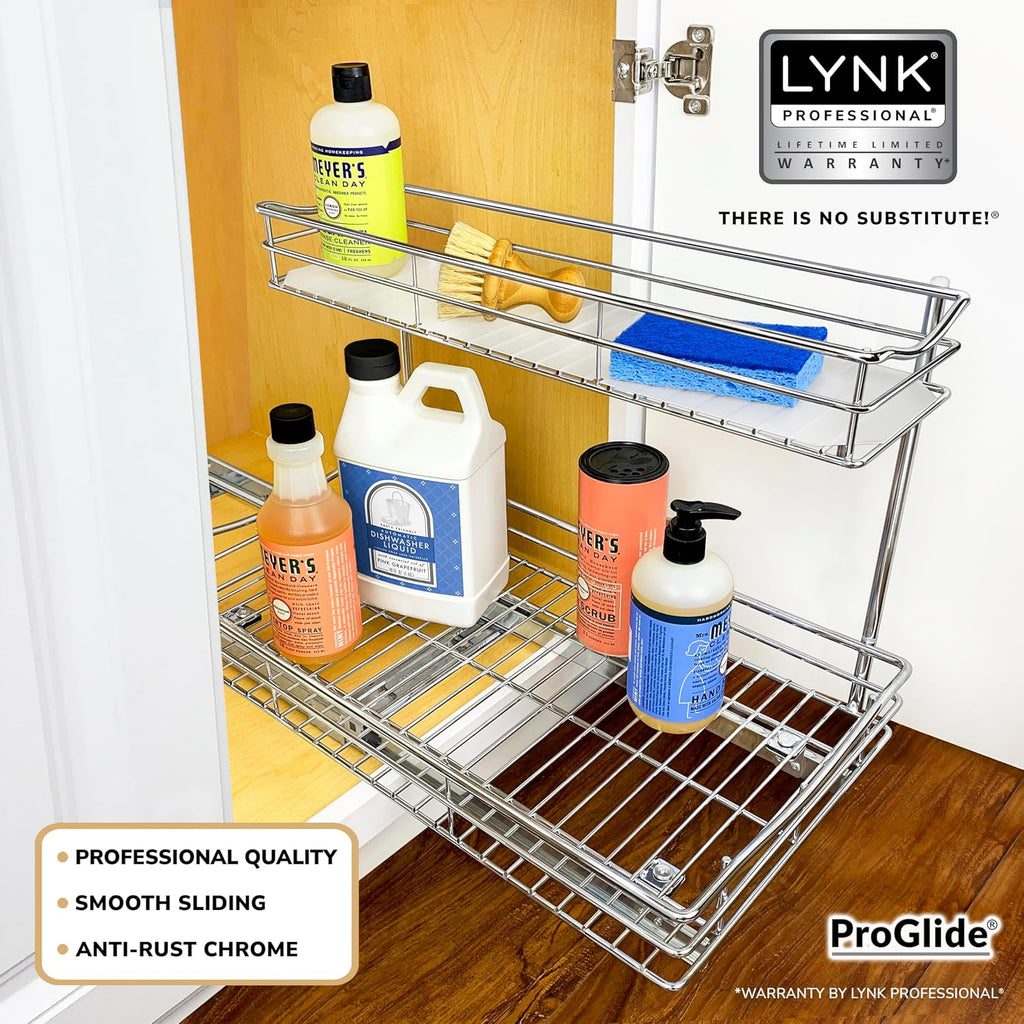 Sliding Under‑Sink Cabinet Storage Organizer