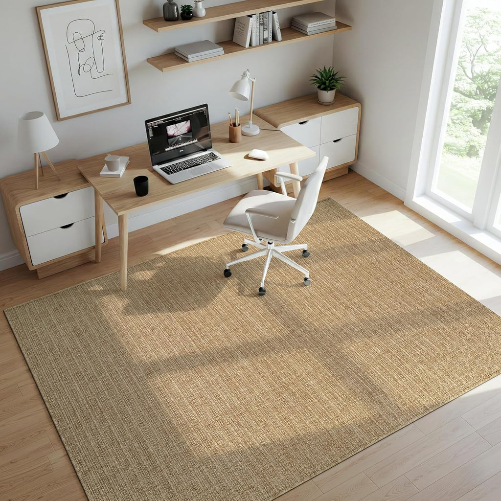 Boho Striped Jute Area Rug