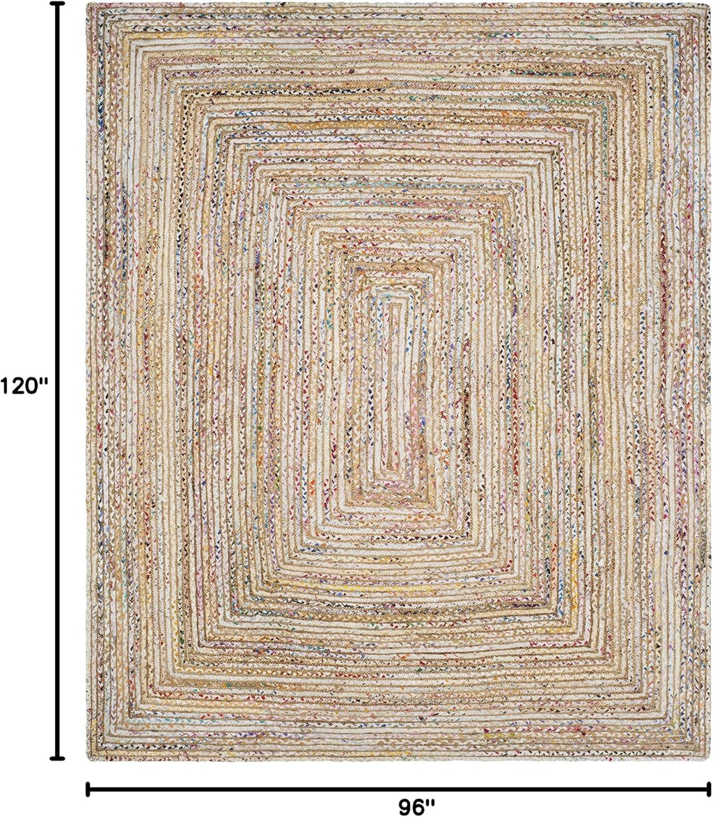 Textured Beige Jute Area Rug