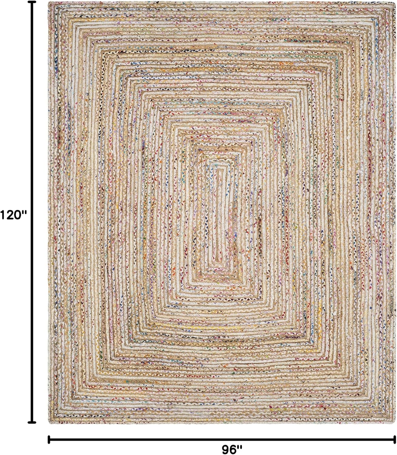 Textured Beige Jute Area Rug