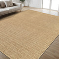 Boho Striped Jute Area Rug