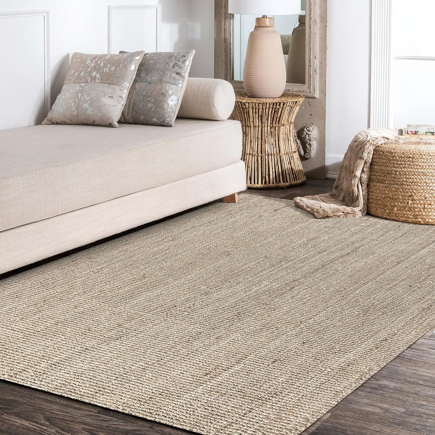 Bohemian Hand‑Woven Jute Area Rug