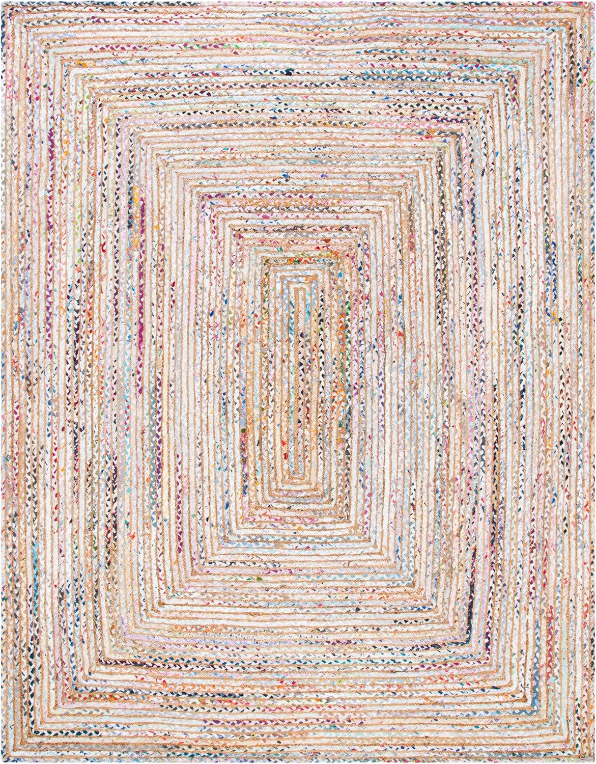 Textured Beige Jute Area Rug