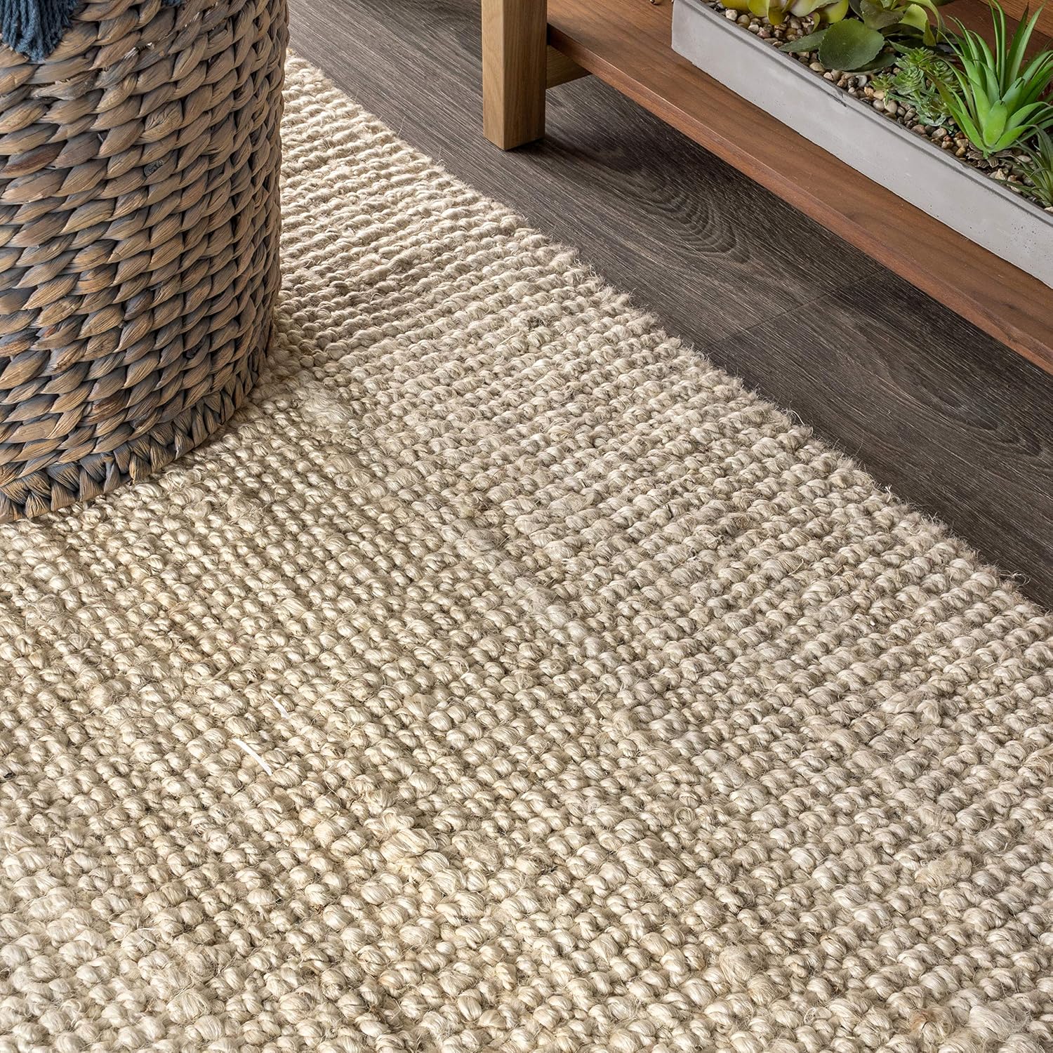 Bohemian Hand‑Woven Jute Area Rug